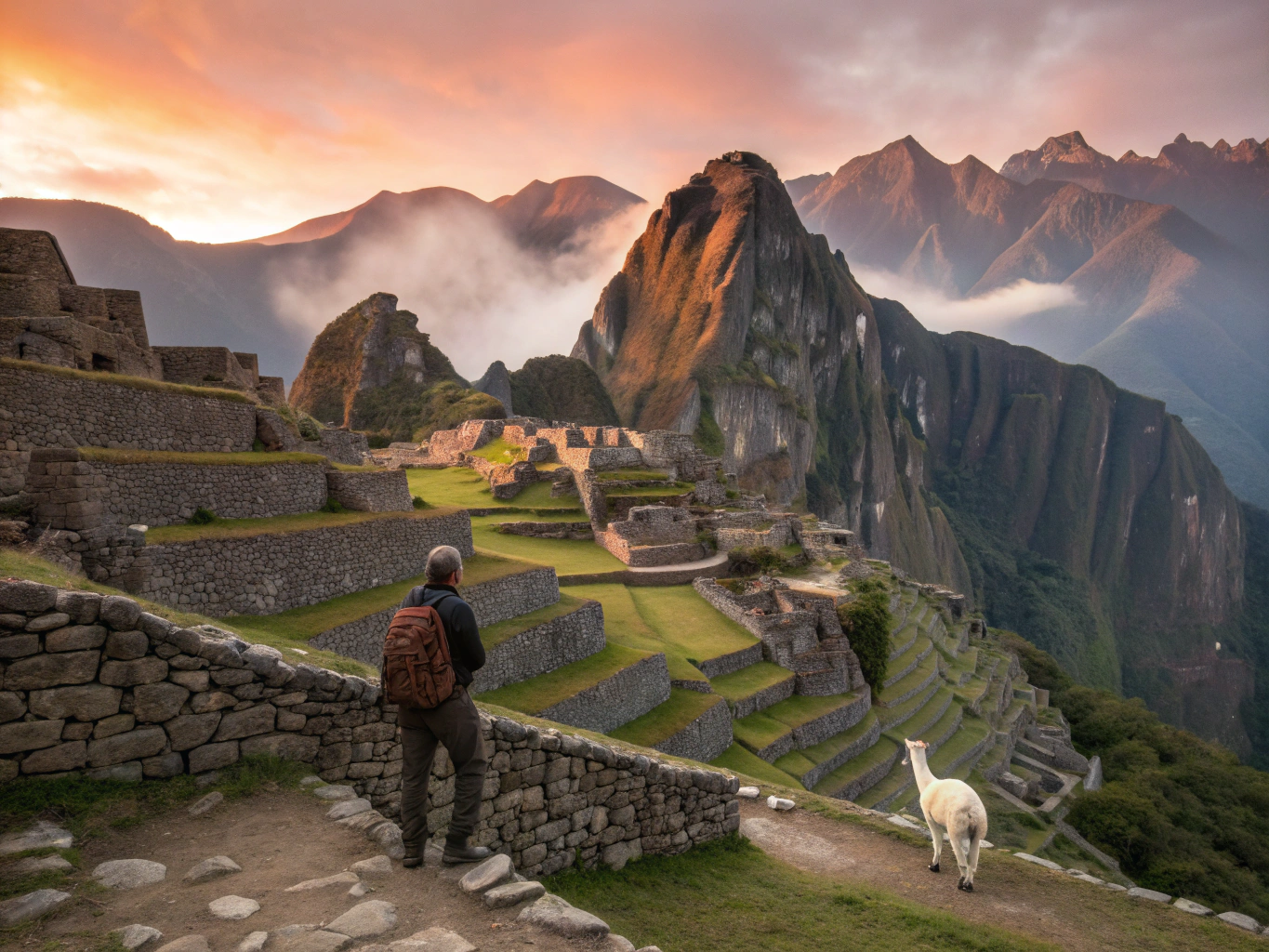 Mountain view surrounding Cusco under morning sky